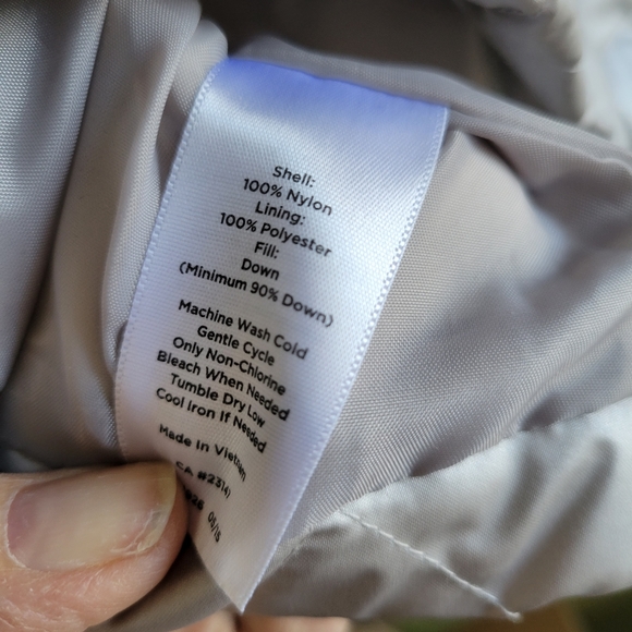 Talbots Womens Quilted Down Puffer  Vest Size 3X silver - Picture 6 of 6